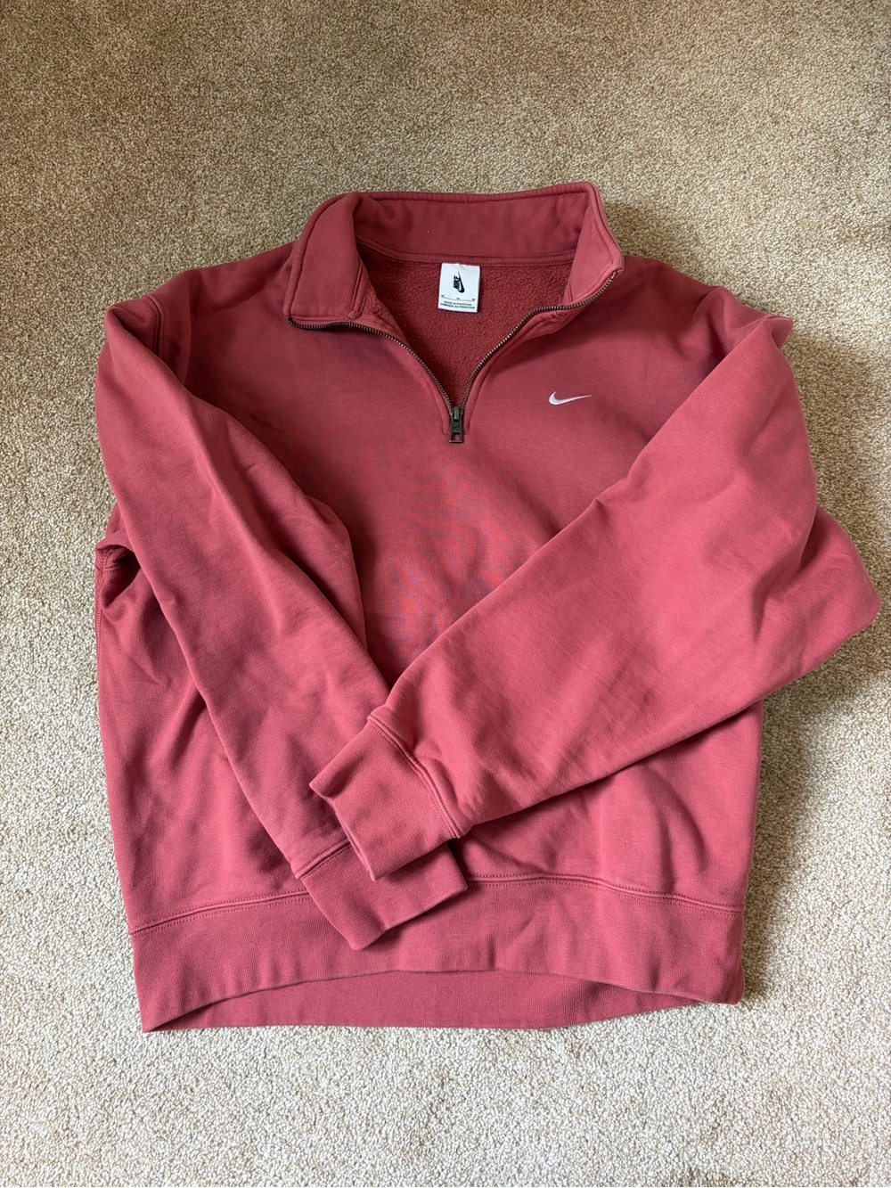 Nike Men’s Half-Zip Sweatshirt - Dusty Red